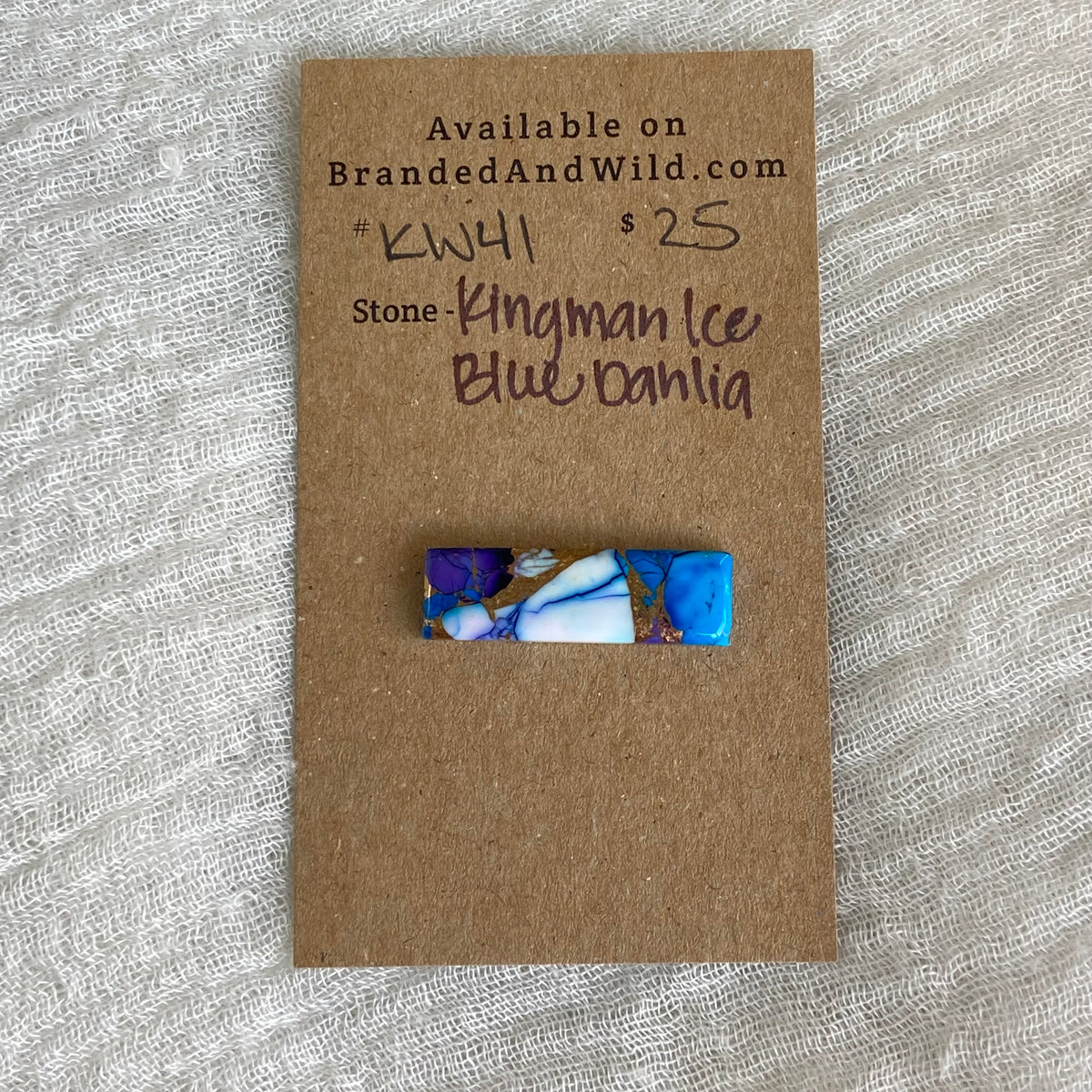 Kingman Ice Blue Dahlia Cabochon - KD41