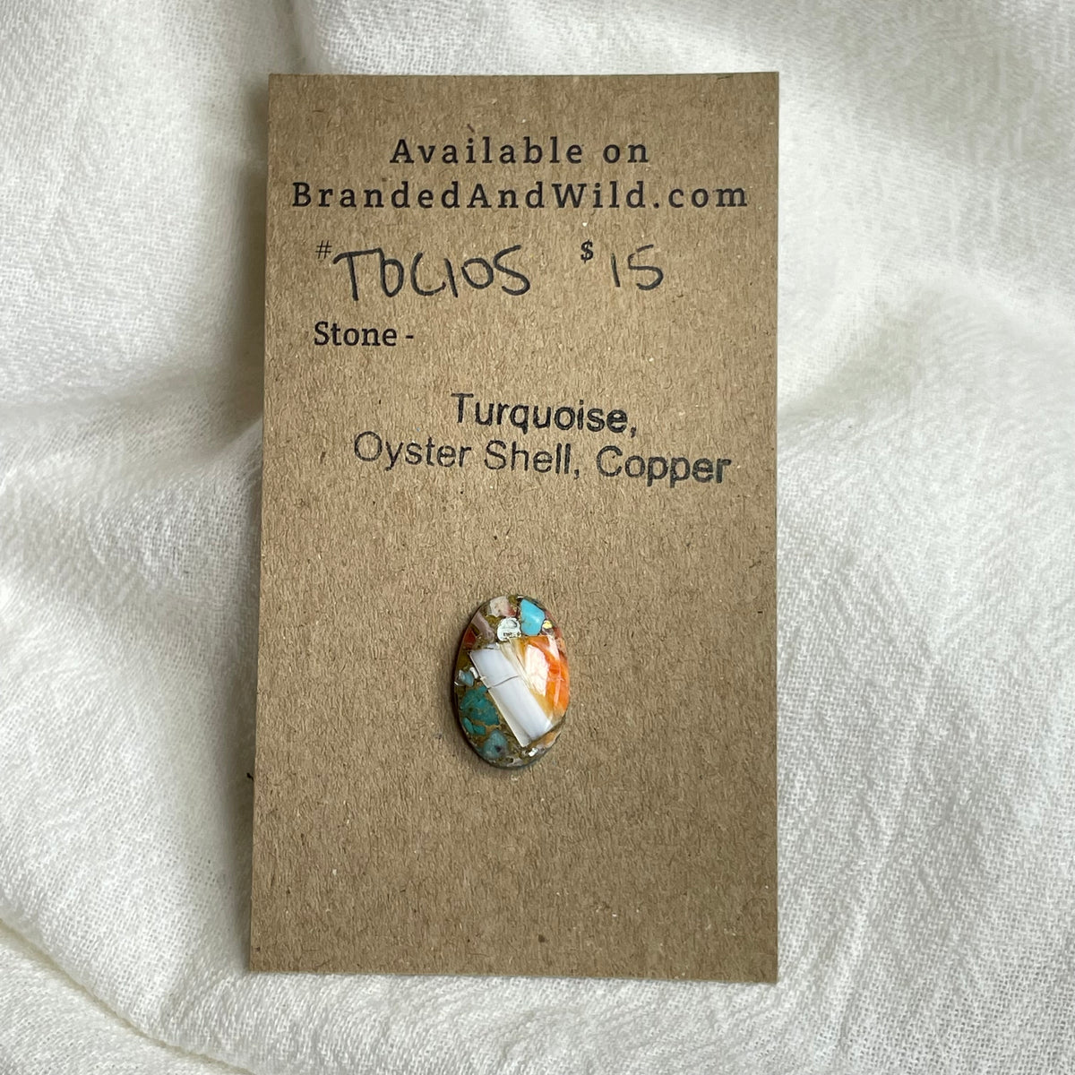 Turquoise, Oyster Shell, Copper Cabochon - TOC105