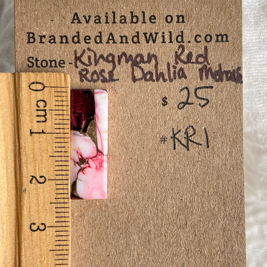 Kingman Red Dahlia Rose Mohave Cabochon - KR1