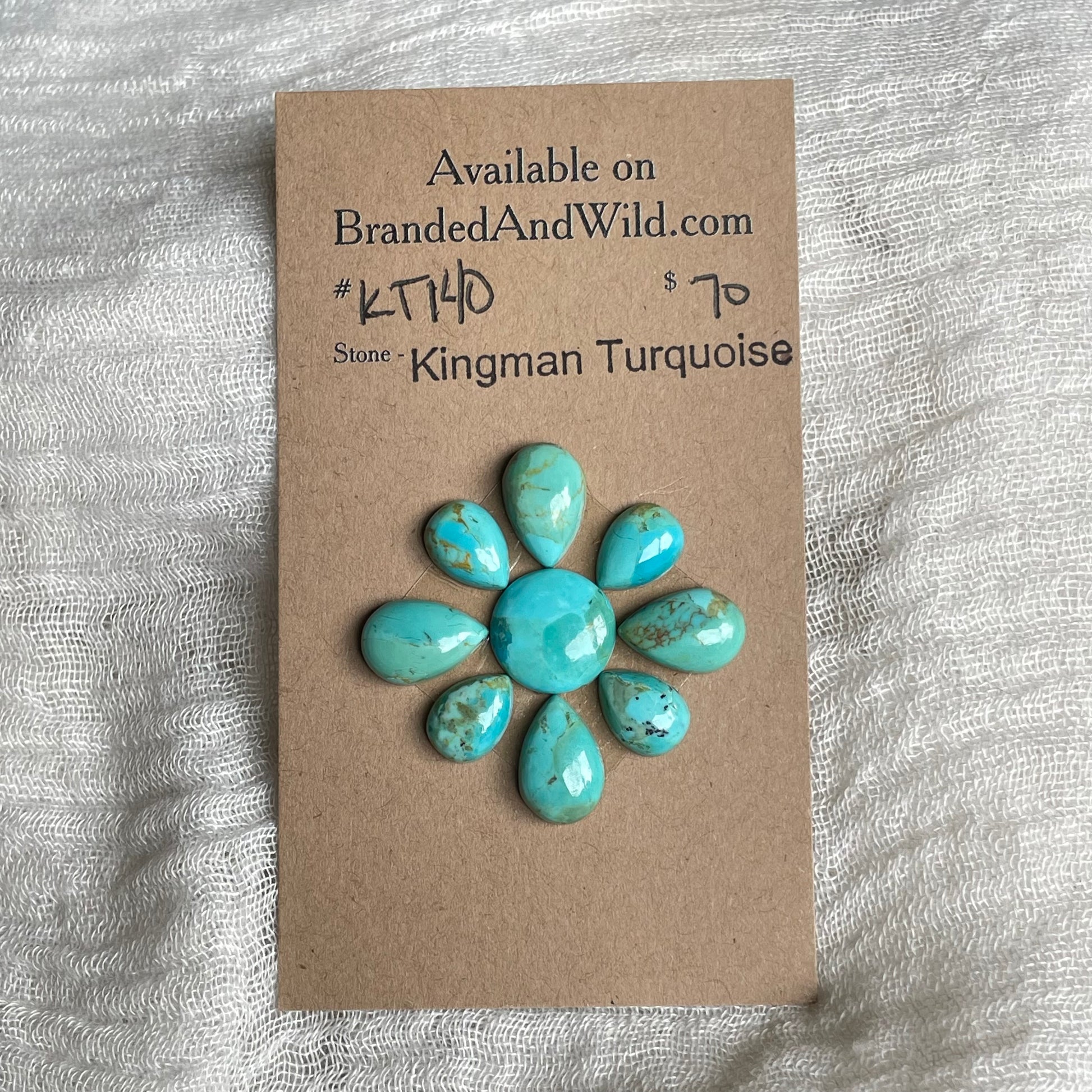 Kingman Turquoise Cabochon - KT140 F0FFA381-BB4F-4614-80F7-38DD0C2F7E38 Brandedandwild.com