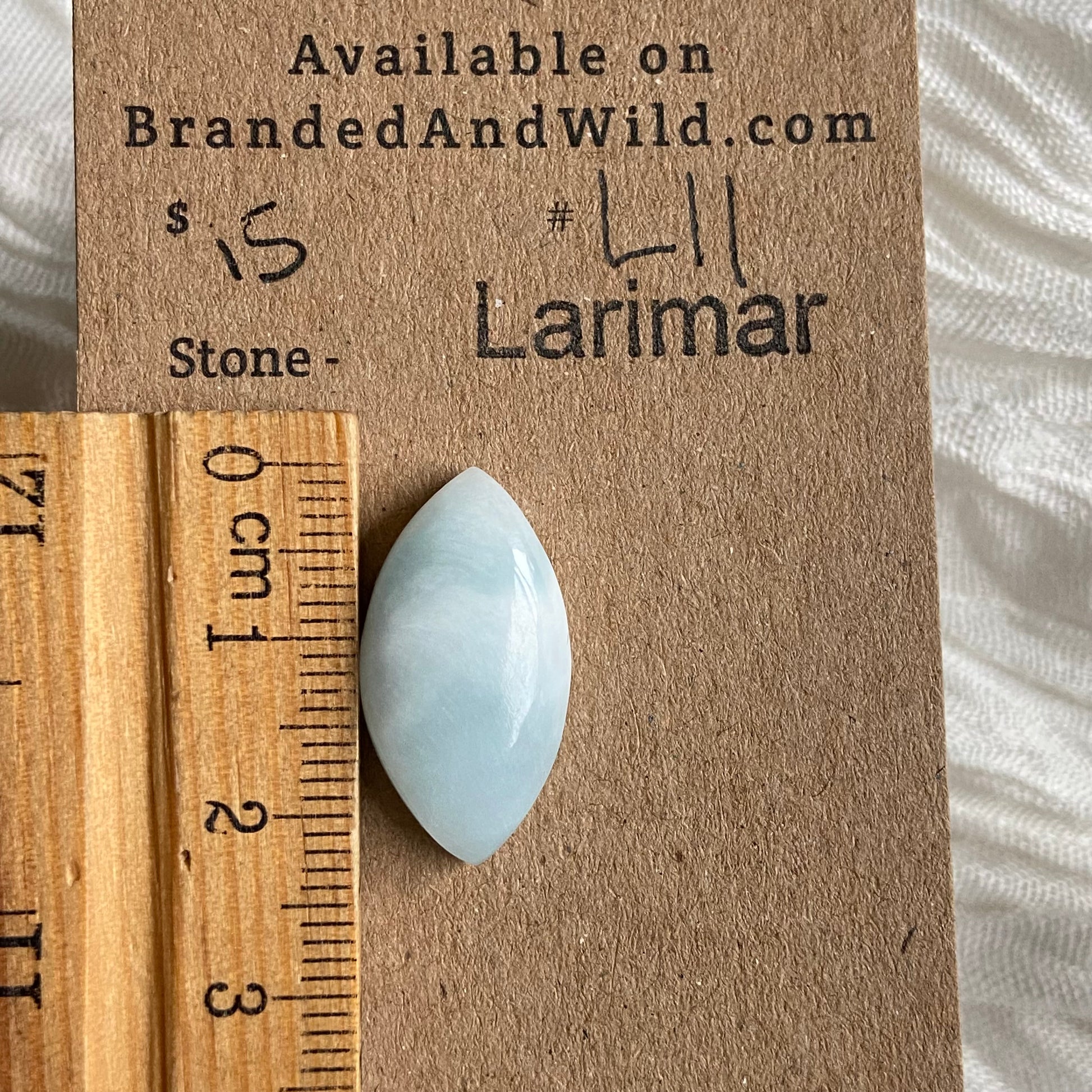 Larimar Cabochon - L11 F10E48AB-F07C-4748-B7F8-AA3DE79B8336 Brandedandwild.com