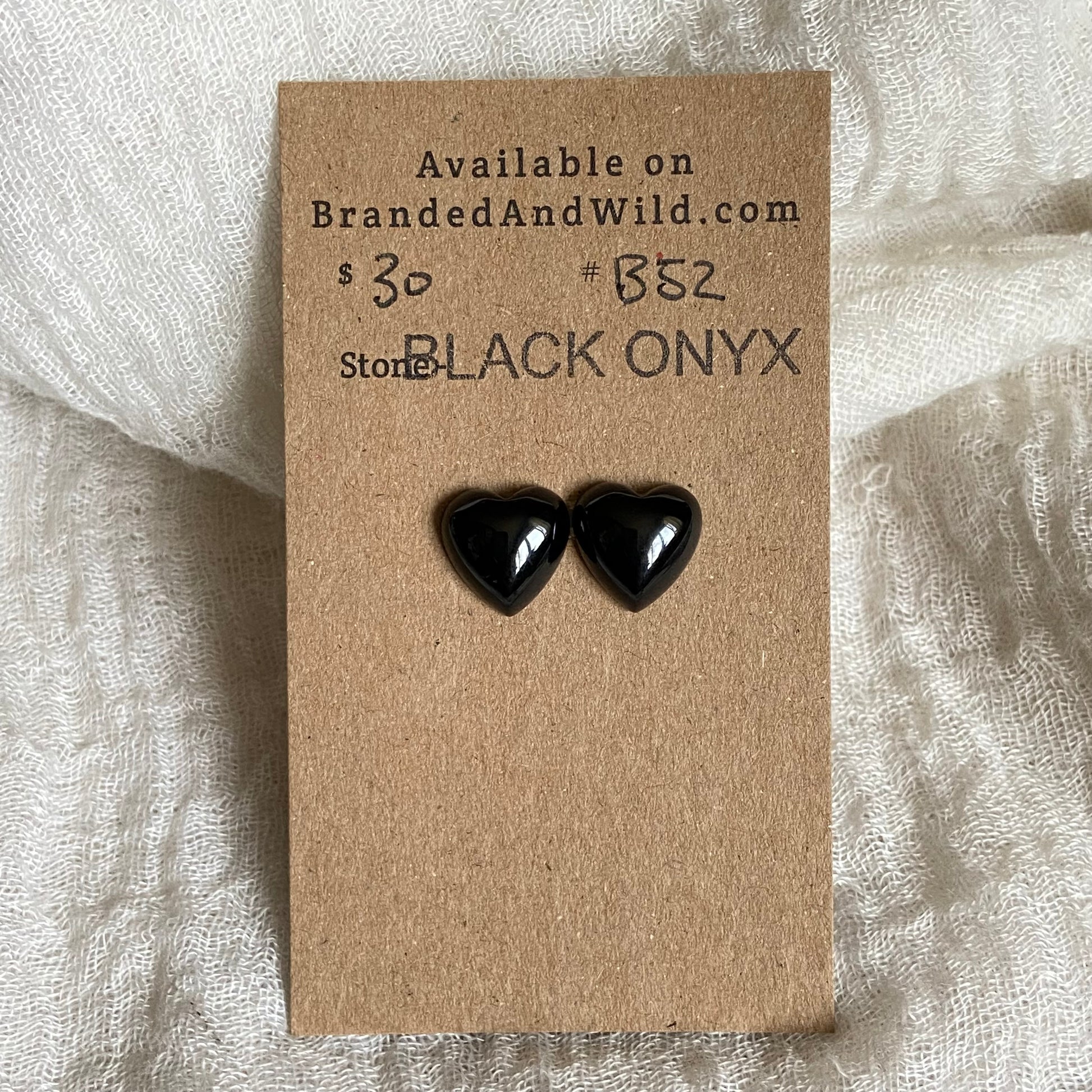 Black Onyx Cabochon - B52 F1314242-A35B-4D46-8146-BEE6B842117D Brandedandwild.com
