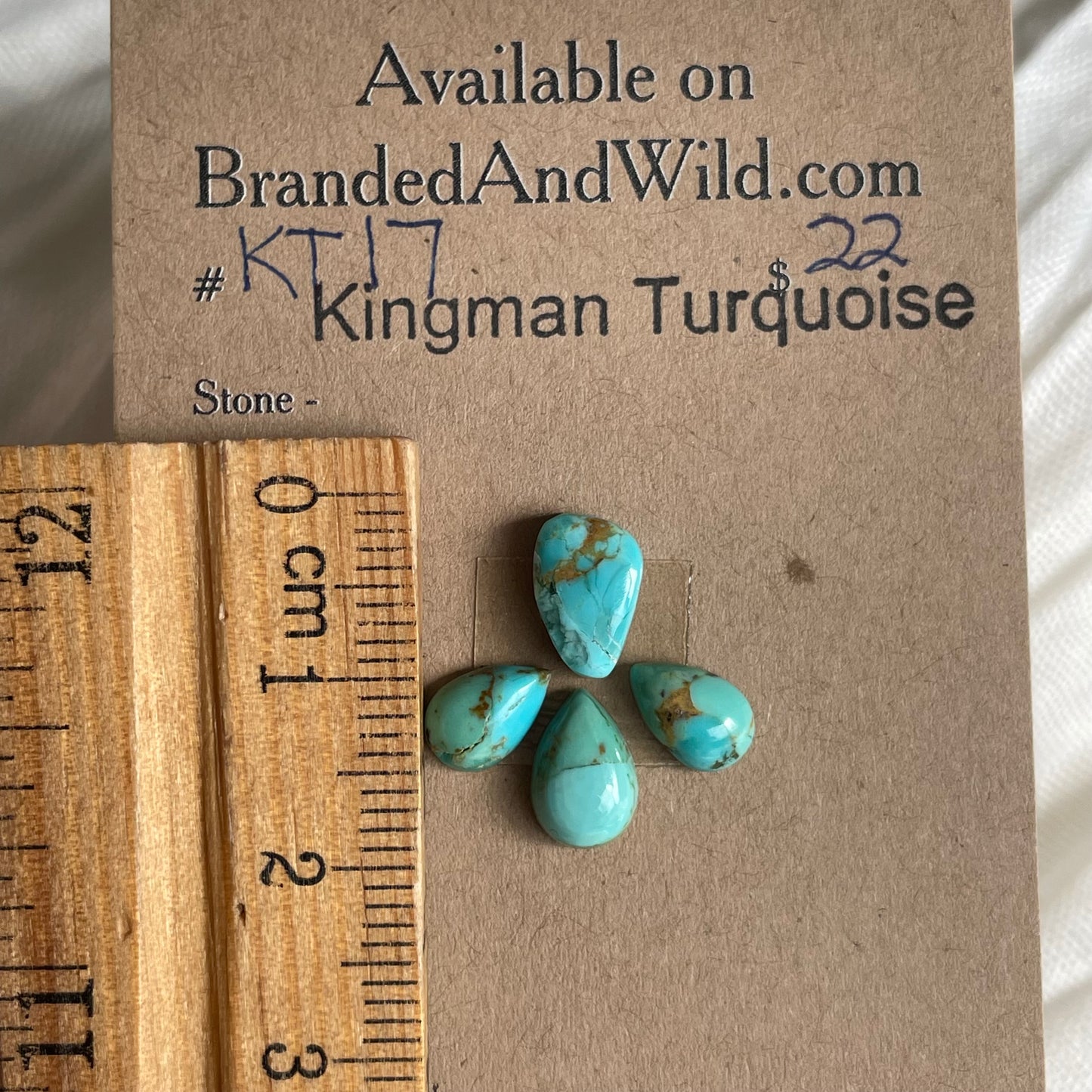 Kingman Turquoise Cabochon - KT17 F147705C-EFD3-49FE-853E-11A4EBE0CC3B Brandedandwild.com