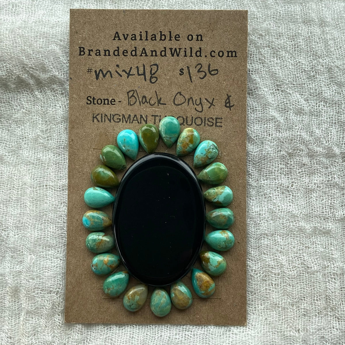 Kingman / Black Onyx Cabochon - Mix48