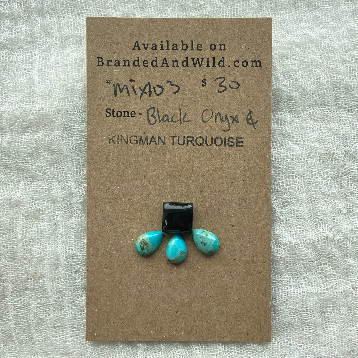 Kingman / Black Onyx Cabochon - Mix103
