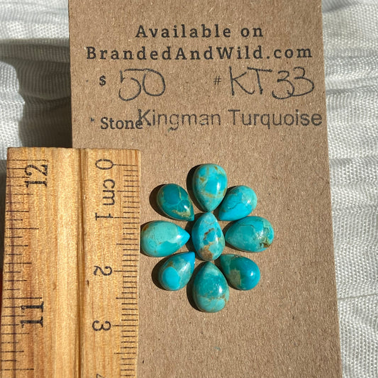 Kingman Turquoise Cabochon - KT33 F184C798-38E4-4AAD-AC08-48E5DF29AB87 Brandedandwild.com
