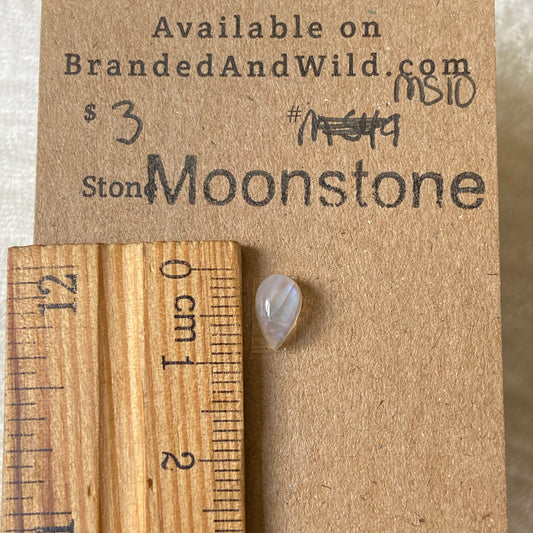 Moonstone cabochon - MS10 F19B1A5B-8C4F-4D84-B6B2-096E38F6D915 Brandedandwild.com