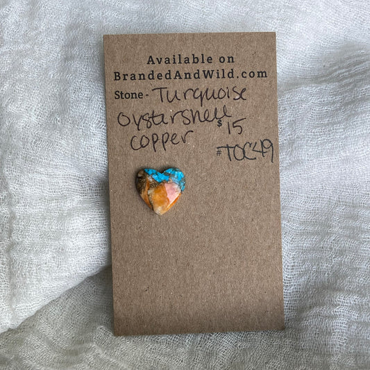 Turquoise, Oystershell, Copper Cabochon - TOC49