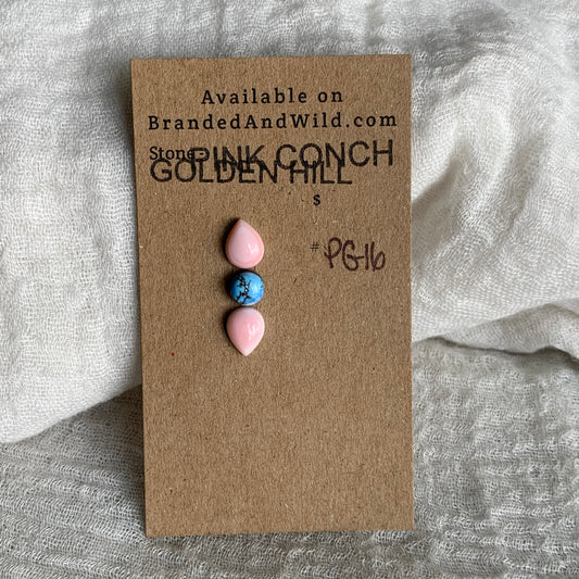 Pink Conch/Golden Hill Cabochon - PG16