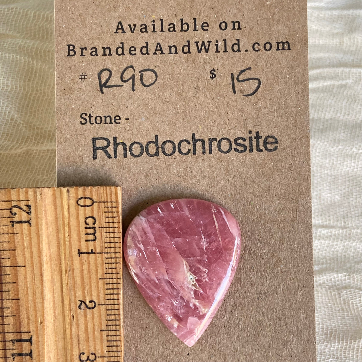 Rhodochrosite Cabochon - R90 F1E64E3C-2B24-40D3-8F2F-A554091657CF Brandedandwild.com