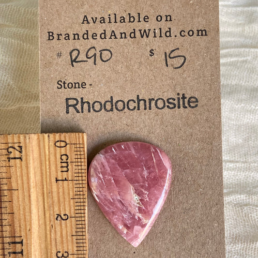 Rhodochrosite Cabochon - R90 F1E64E3C-2B24-40D3-8F2F-A554091657CF Brandedandwild.com