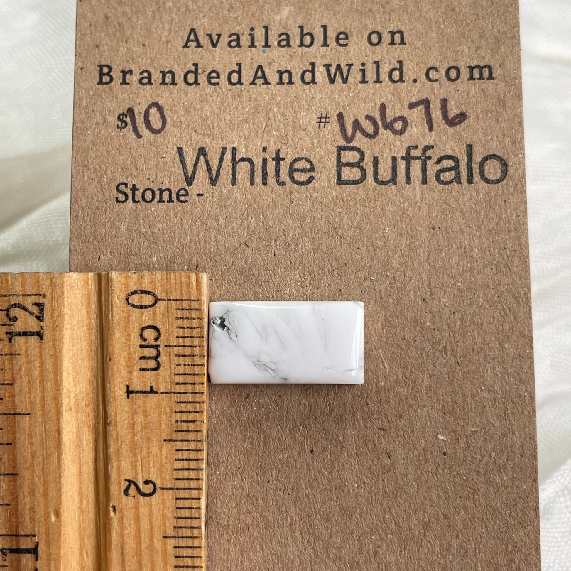 White Buffalo Cabochon - WB76 F1E7F275-2356-4EA3-9D59-92F84793EC3B Brandedandwild.com