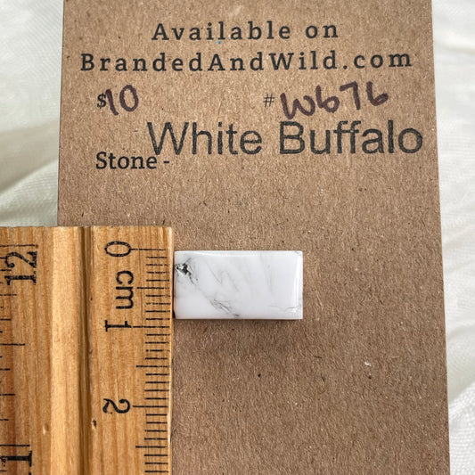 White Buffalo Cabochon - WB76 F1E7F275-2356-4EA3-9D59-92F84793EC3B Brandedandwild.com