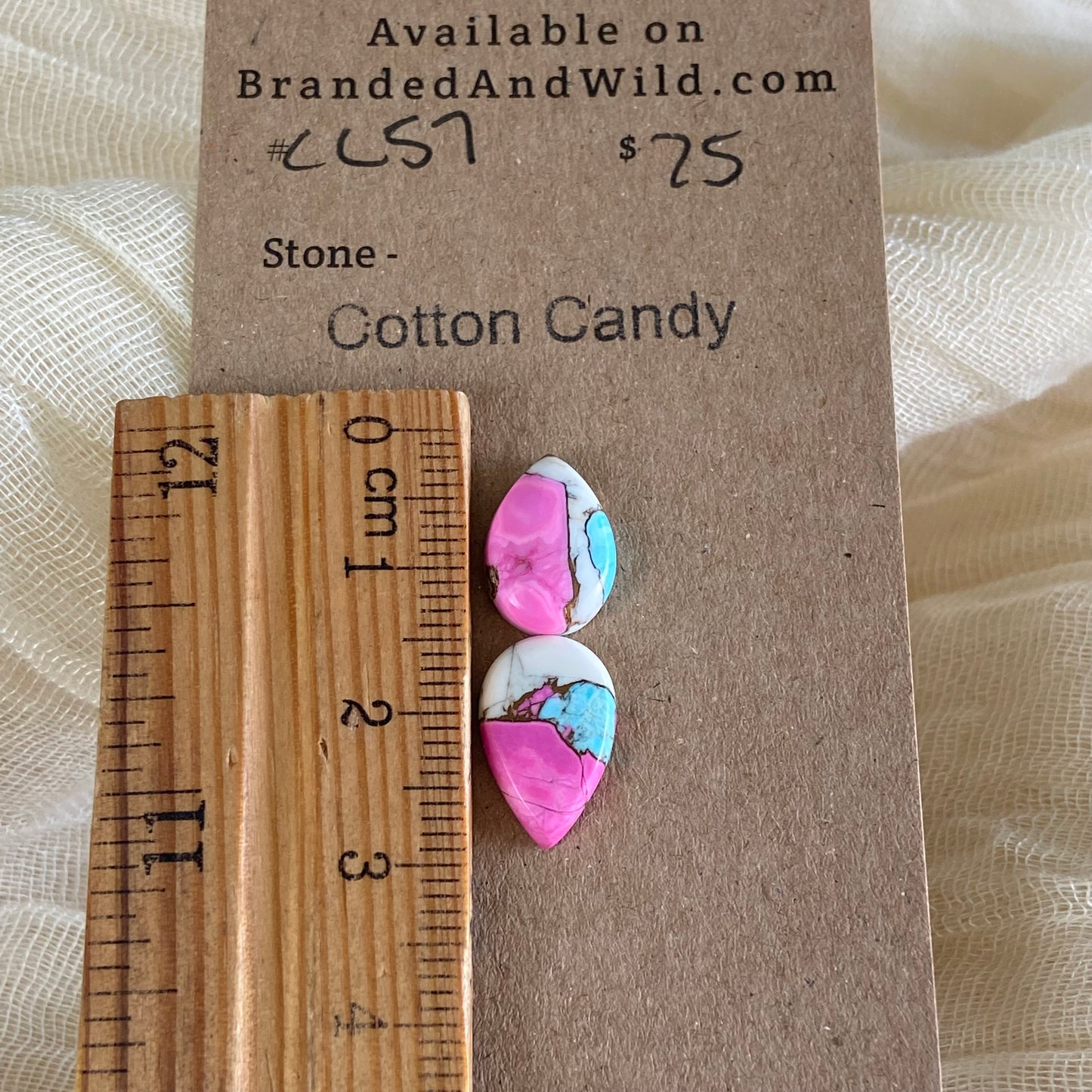 Cotton Candy Cabochon - CC57 F2336272-C846-4F96-B2D1-C9442CE8DDBB Brandedandwild.com
