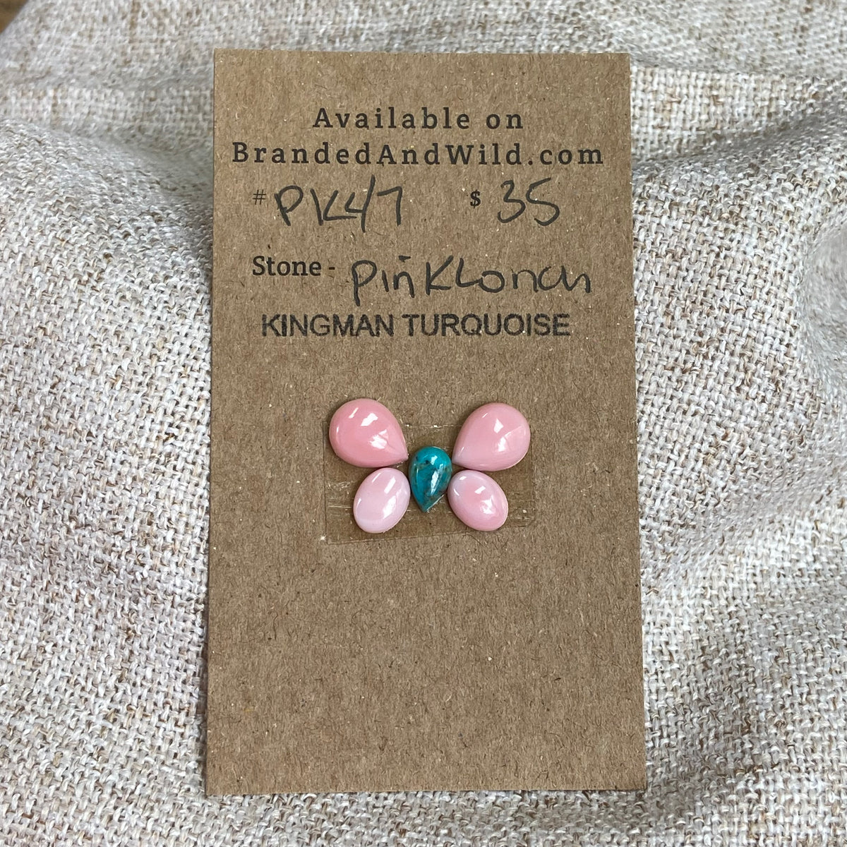 Pink Conch / Kingman Cabochon - PK47 F25763FA-0DB0-4A45-8CC6-9A37454FE8E2 Brandedandwild.com