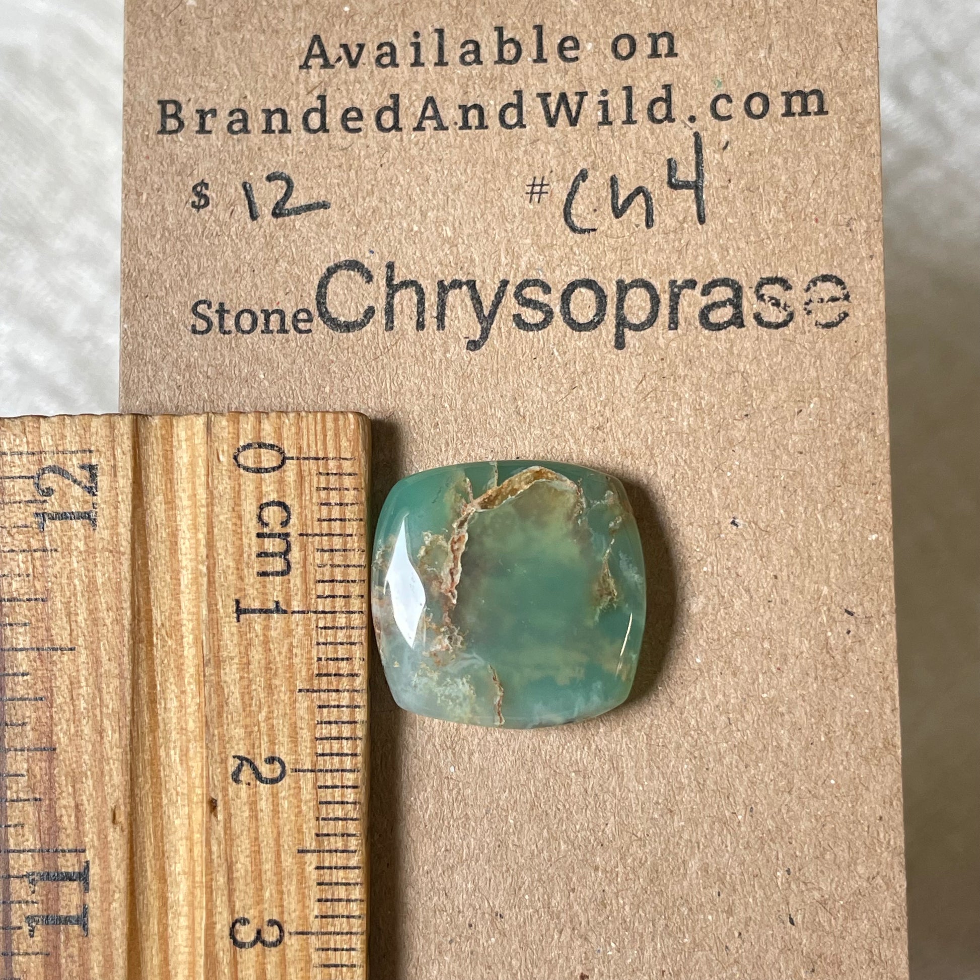 Chrysoprase Cabochon - Ch4 F25CF27E-52E5-462F-BE3B-4CCC1A73347C Brandedandwild.com