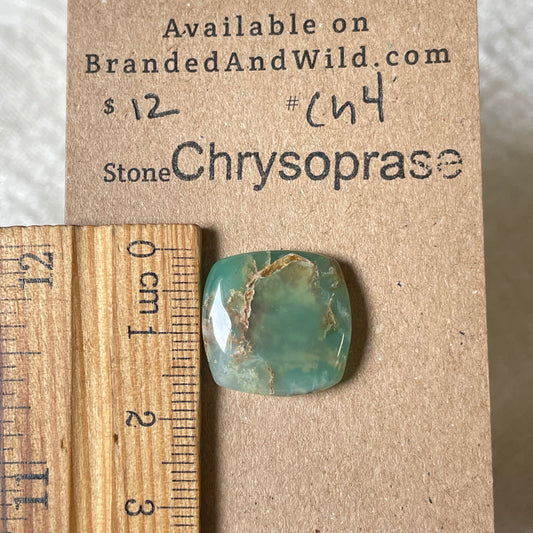 Chrysoprase Cabochon - Ch4 F25CF27E-52E5-462F-BE3B-4CCC1A73347C Brandedandwild.com