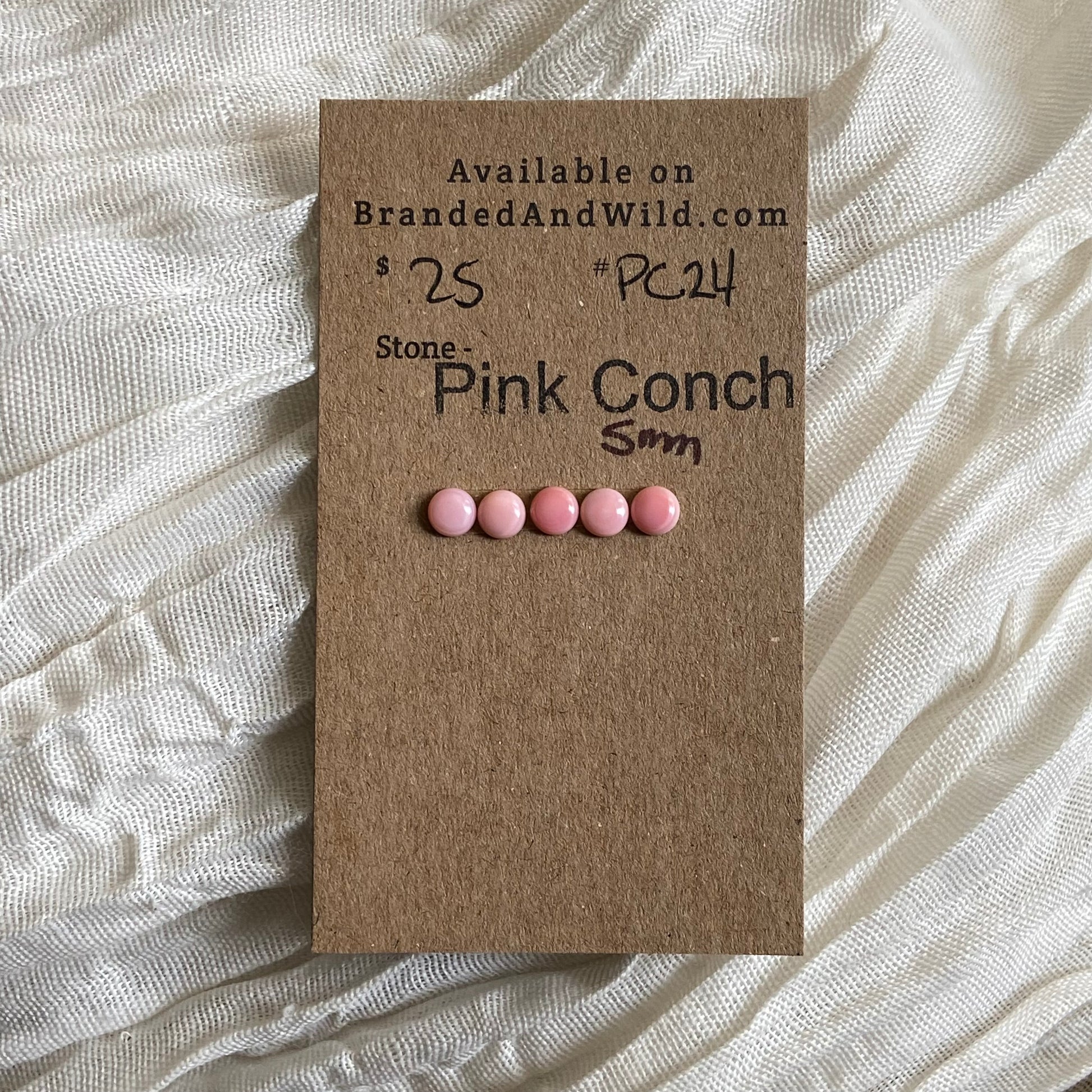 Pink Conch Cabochon - PC24 F26C867E-F122-43C8-BD80-C49F464992E4 Brandedandwild.com