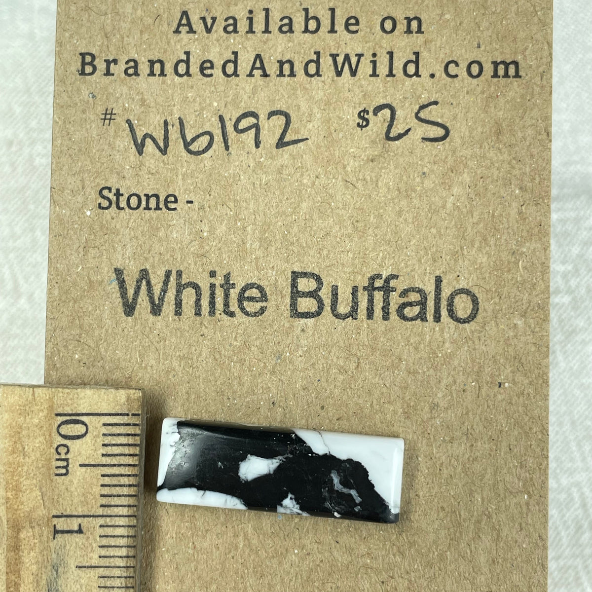 White Buffalo Cabochon - WB192 F294CB11-854E-4889-8B25-17C57B67D16E Brandedandwild.com
