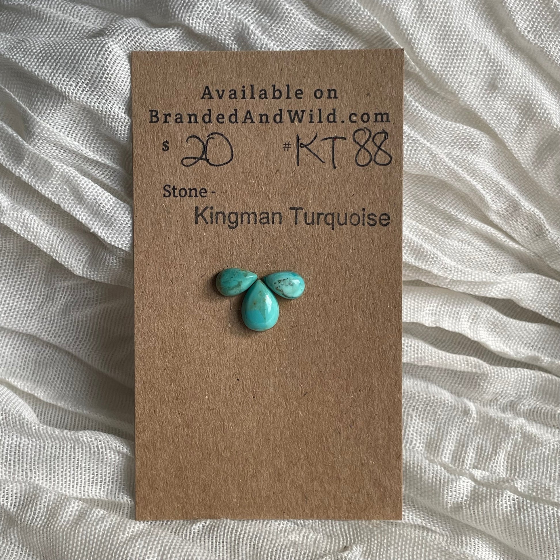 Kingman Turquoise Cabochon - KT88 F2AC0D24-03C9-416D-A075-6376C3C78839 Brandedandwild.com