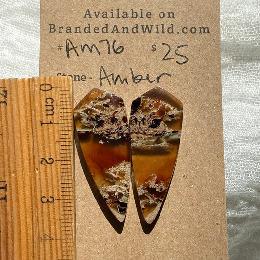 Amber Cabochon AM76 F2C484F4-34AF-4860-B2C4-BC9405314D0C Brandedandwild.com