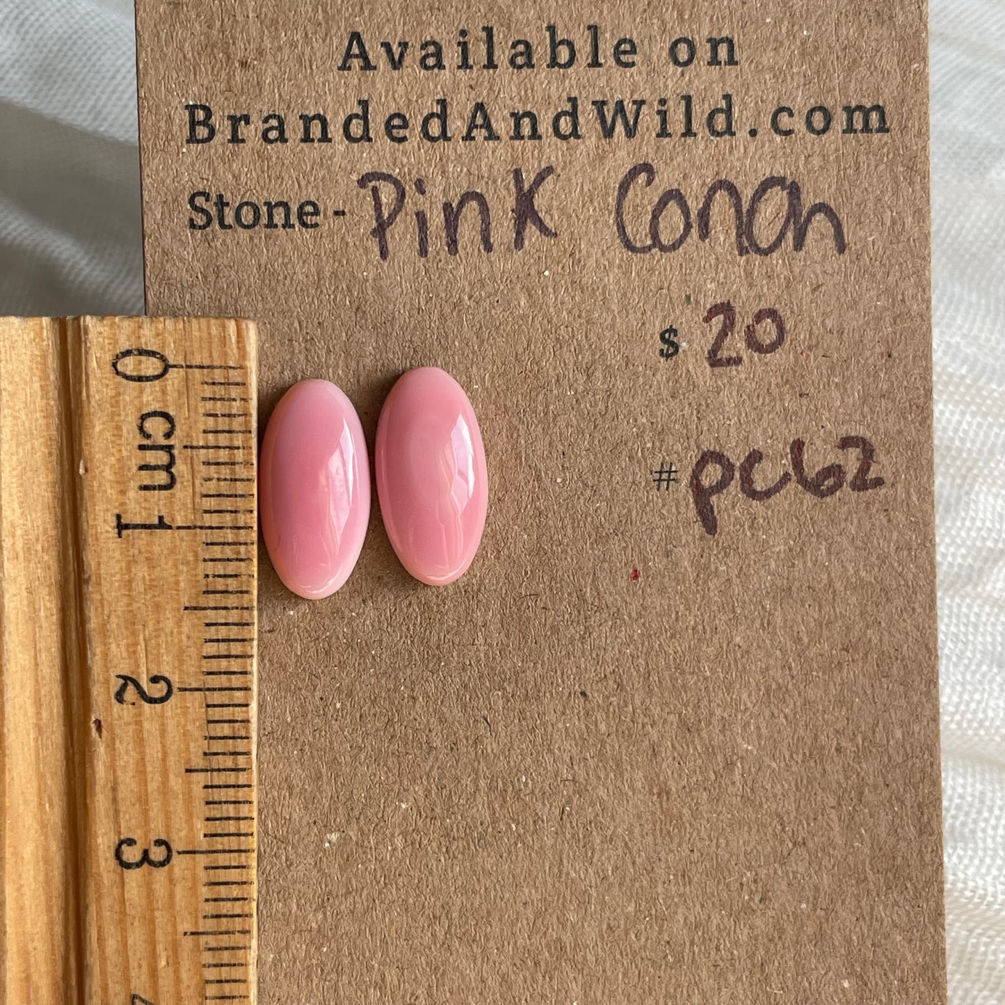 Pink Conch Cabochon - PC62 F2D54A69-94B7-4C6C-BB28-6645DE7F8482 Brandedandwild.com