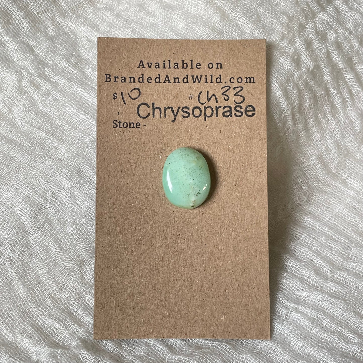 Chrysoprase Cabochon - Ch33 F30E4C2D-88D0-44AB-961F-7F87AE310311 Brandedandwild.com