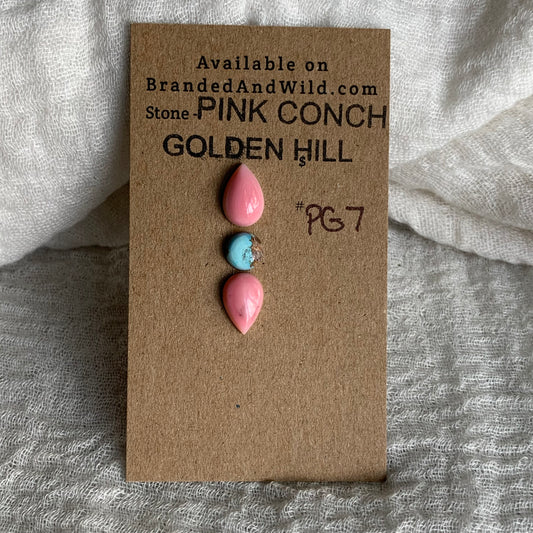 Pink Conch/Golden Hill Cabochon - PG7