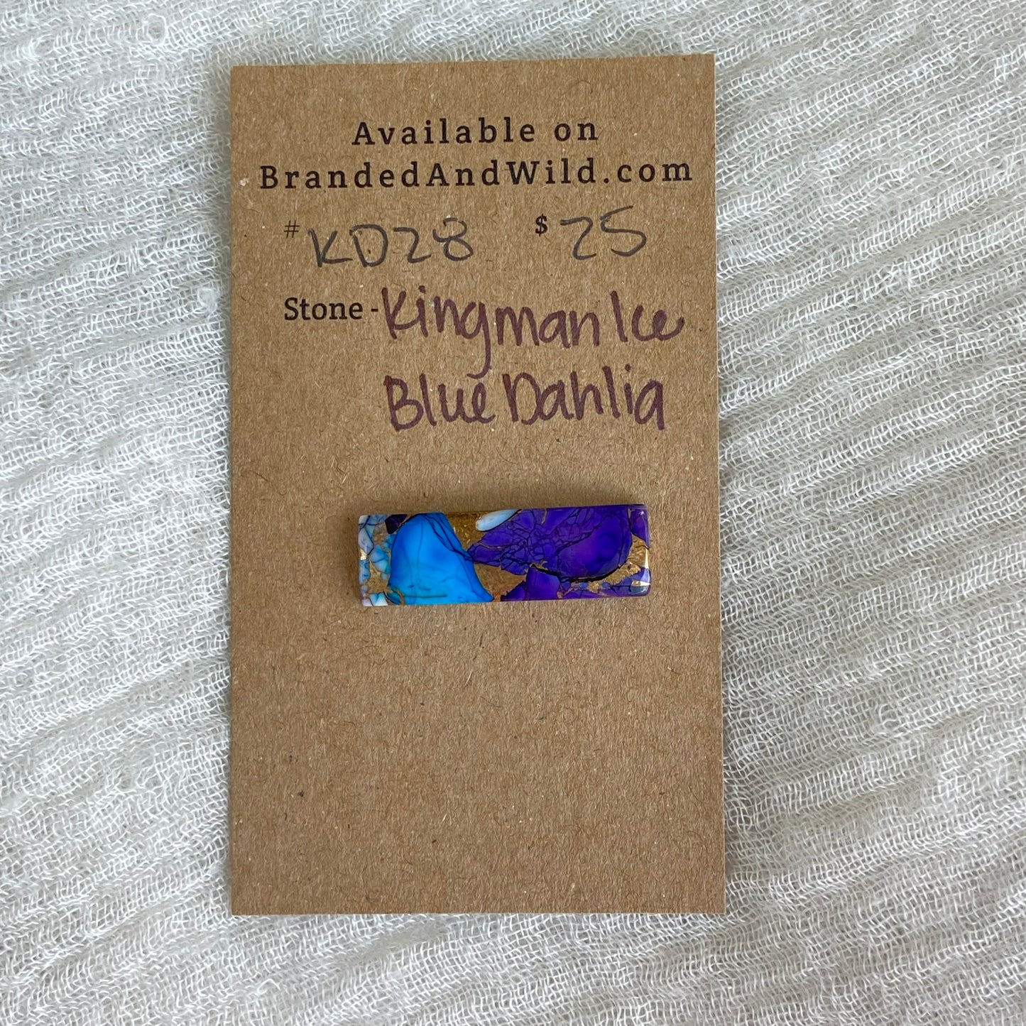 Kingman Ice Blue Dahlia Cabochon - KD28