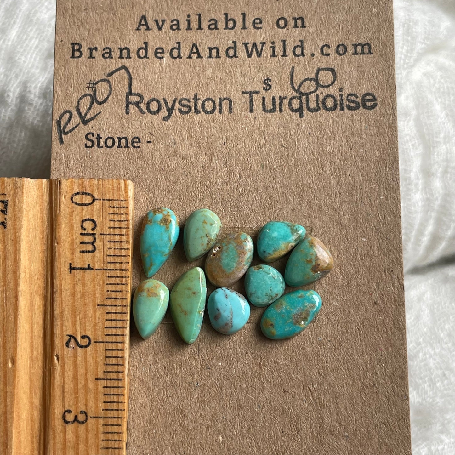 Royston Turquoise cabochon - RR07 F3AEC59E-3416-420B-8D4C-57A6DB08C03F Brandedandwild.com