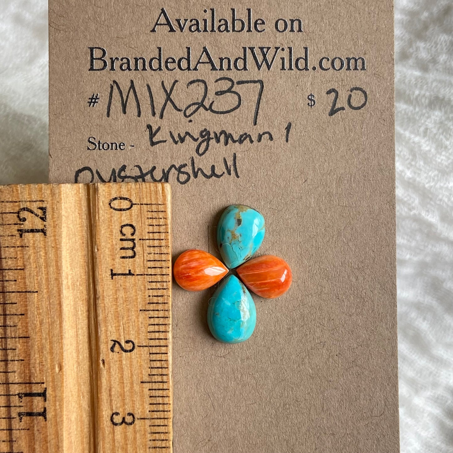 Oyster Shell / Kingman Cabochon - Mix237 F3B0DACE-77C6-452C-AA92-728ED0ABF1A0 Brandedandwild.com