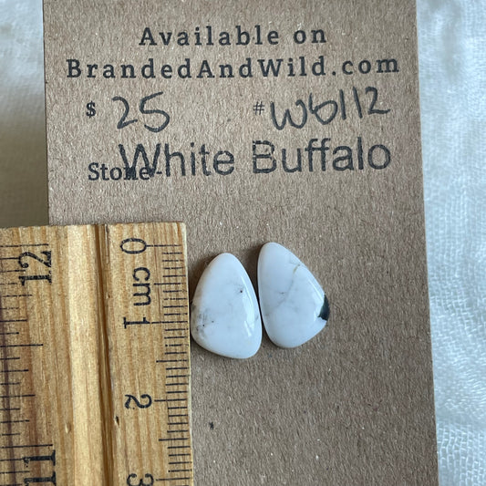 White Buffalo Cabochon - WB112 F3B4F22F-94F2-4827-B9AE-DC94C9E445F9 Brandedandwild.com
