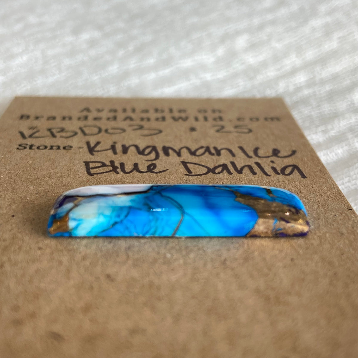 Kingman Ice Blue Dahlia Cabochon - KD03