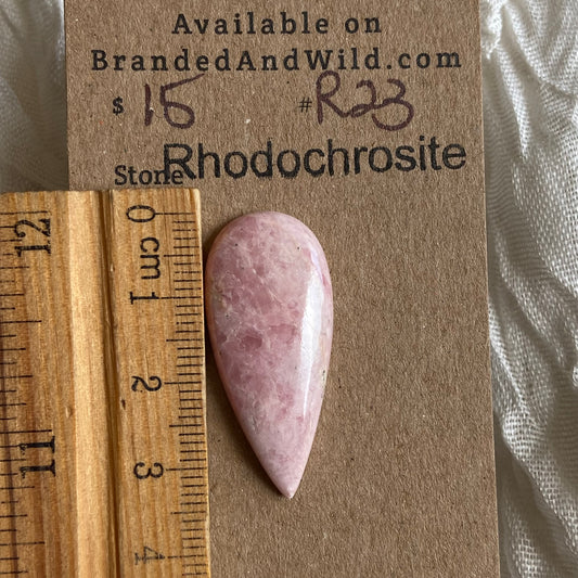 Rhodochrosite Cabochon - R23 F3FE4223-9D06-47C6-853A-749C73838777 Brandedandwild.com