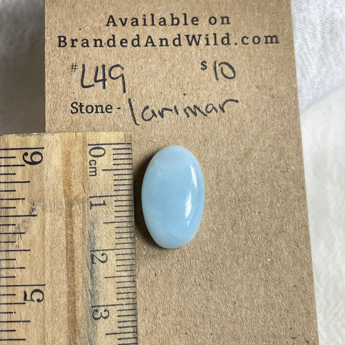 Larimar Cabochon - L49 F418B0AF-7AE6-414E-898D-9C0CC0426214 Brandedandwild.com