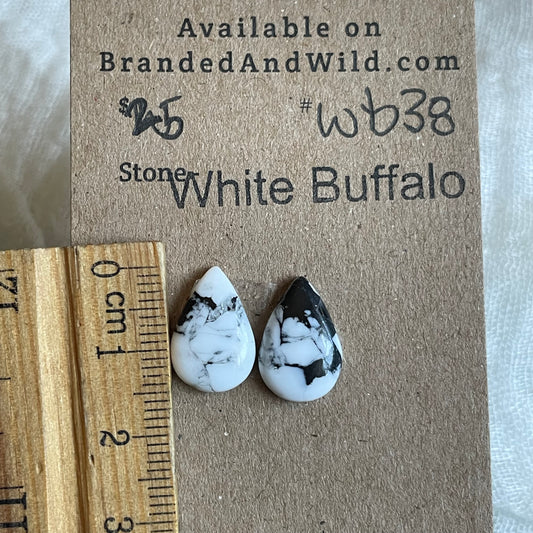 White Buffalo Cabochon - WB38