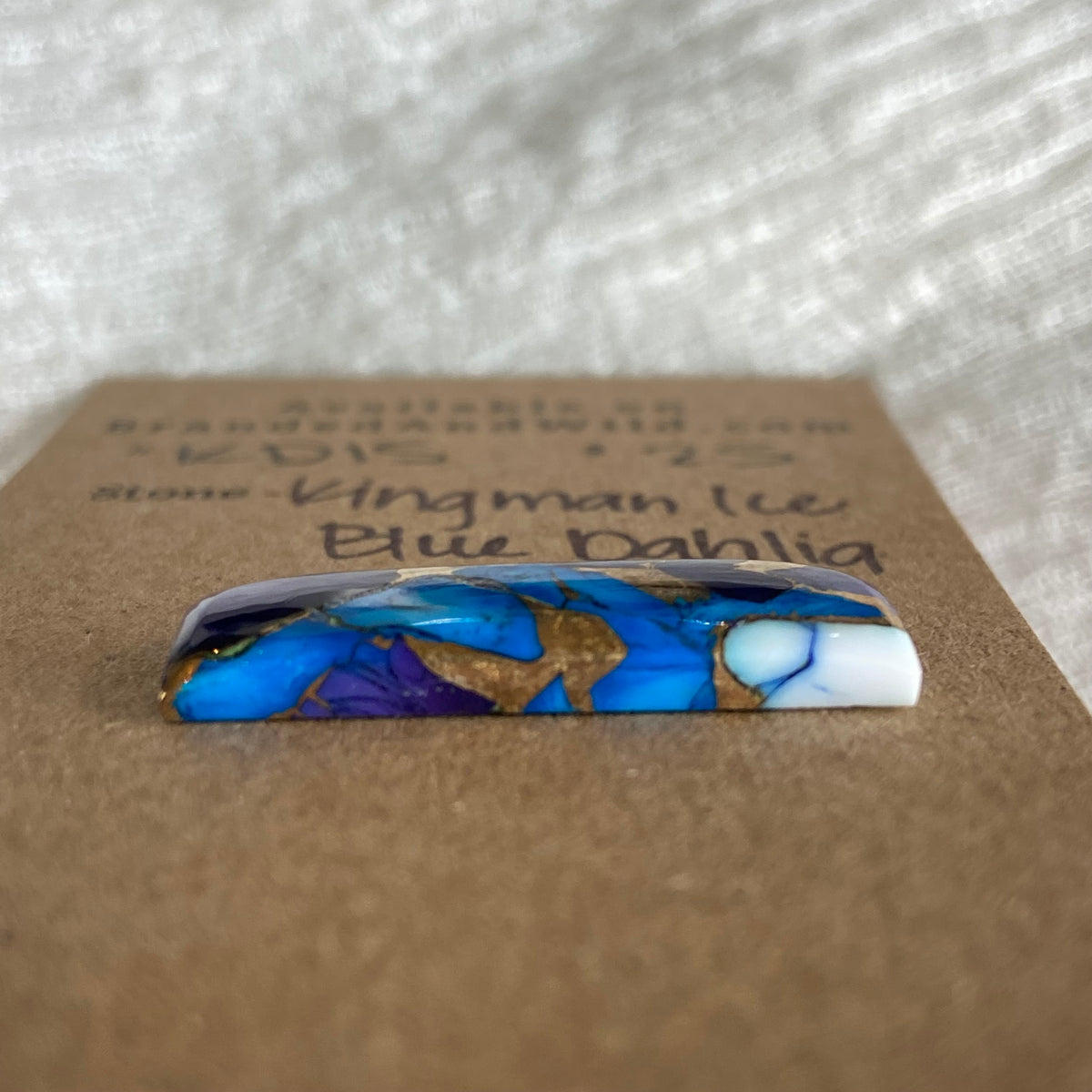 Kingman Ice Blue Dahlia Cabochon - KD15