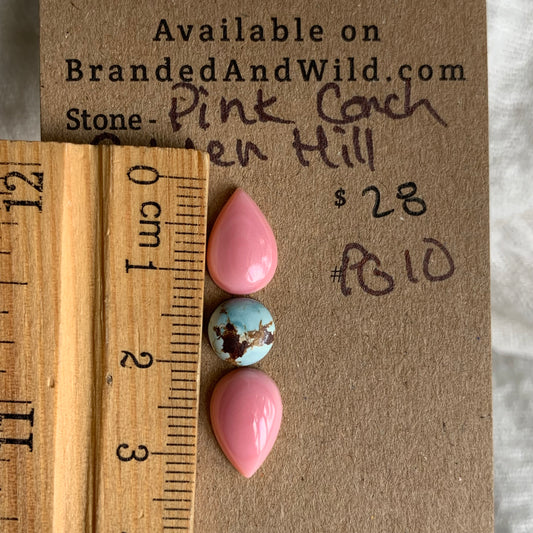 Pink Conch/Golden Hill Cabochon - PG10