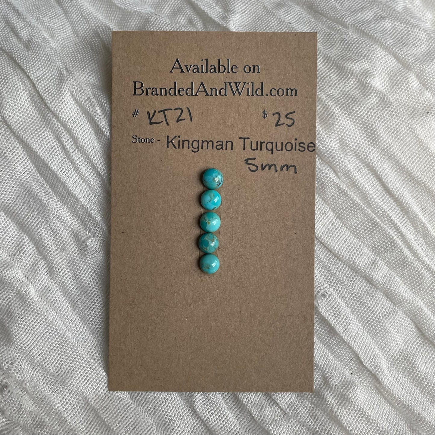 Kingman Turquoise Cabochon - KT21 F476A593-9F2B-4CAC-9724-FA55787C4FC1 Brandedandwild.com