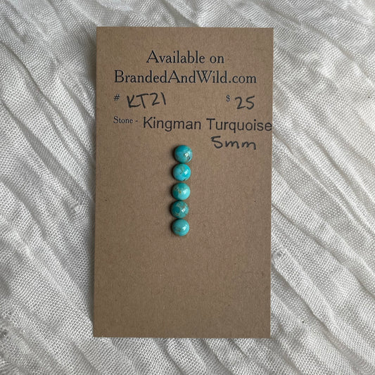 Kingman Turquoise Cabochon - KT21 F476A593-9F2B-4CAC-9724-FA55787C4FC1 Brandedandwild.com