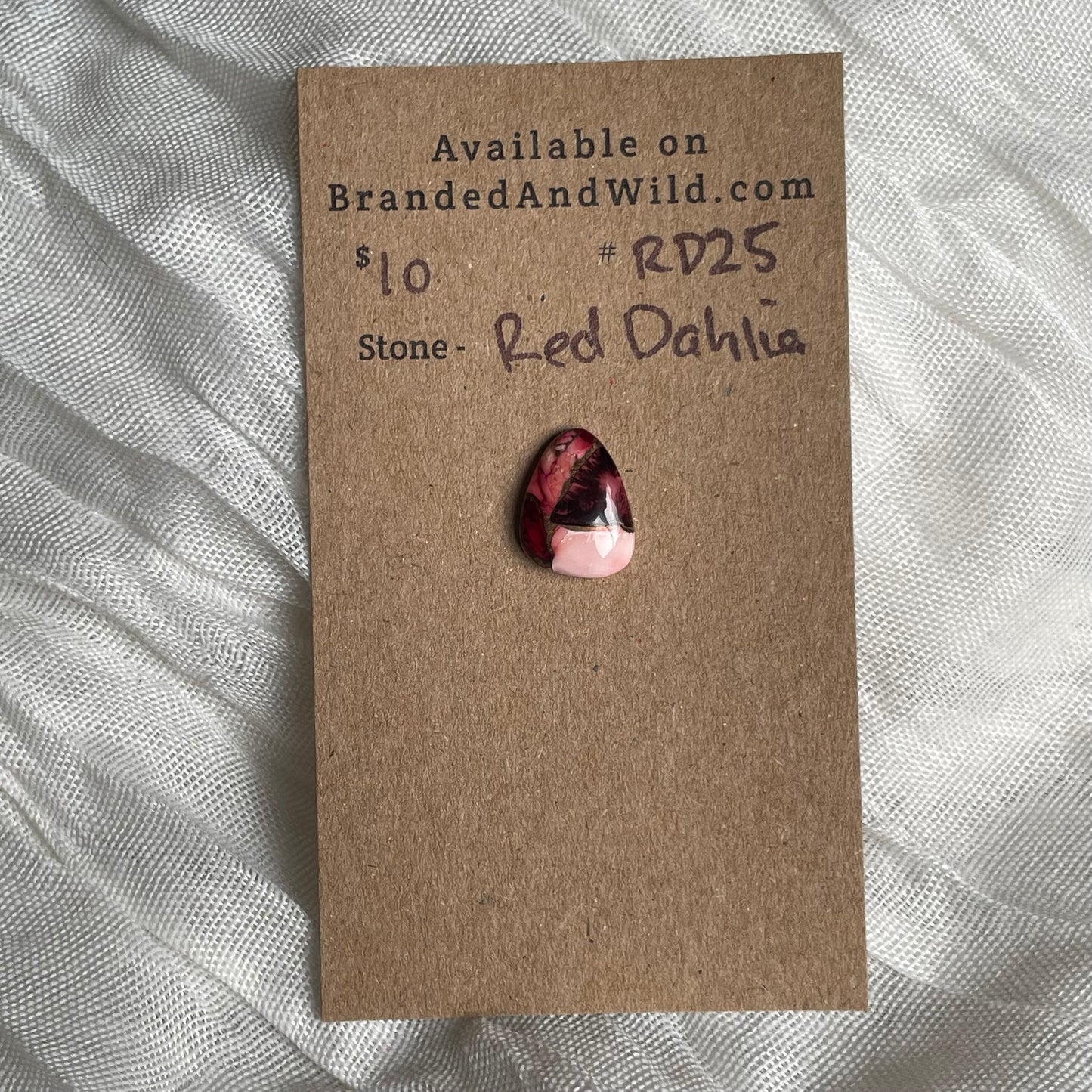 Red Dahlia Cabochon - RD25 F476D59A-9F51-4547-B741-FC826A305000 Brandedandwild.com