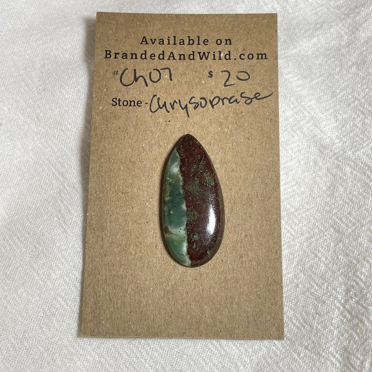 Chrysoprase Cabochon - CH07 F4928A15-9A48-4DD1-AA16-AAEBAF3187CF Brandedandwild.com