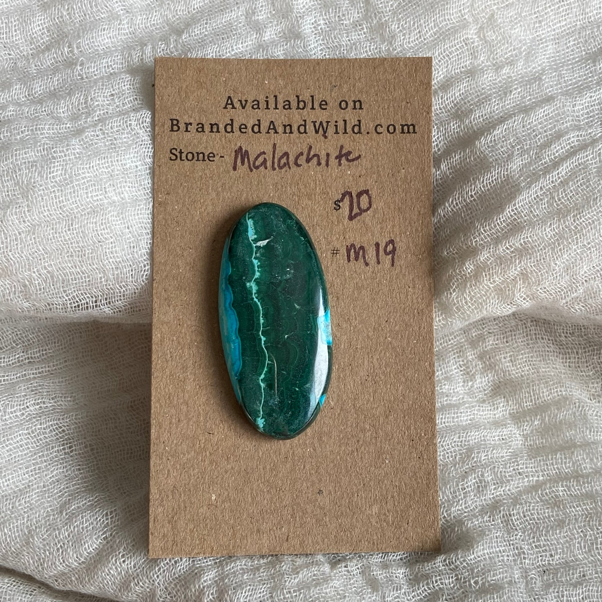 Malachite Cabochon - M19 F49BE619-781F-4F8C-BD08-4E7509C8C246 Brandedandwild.com