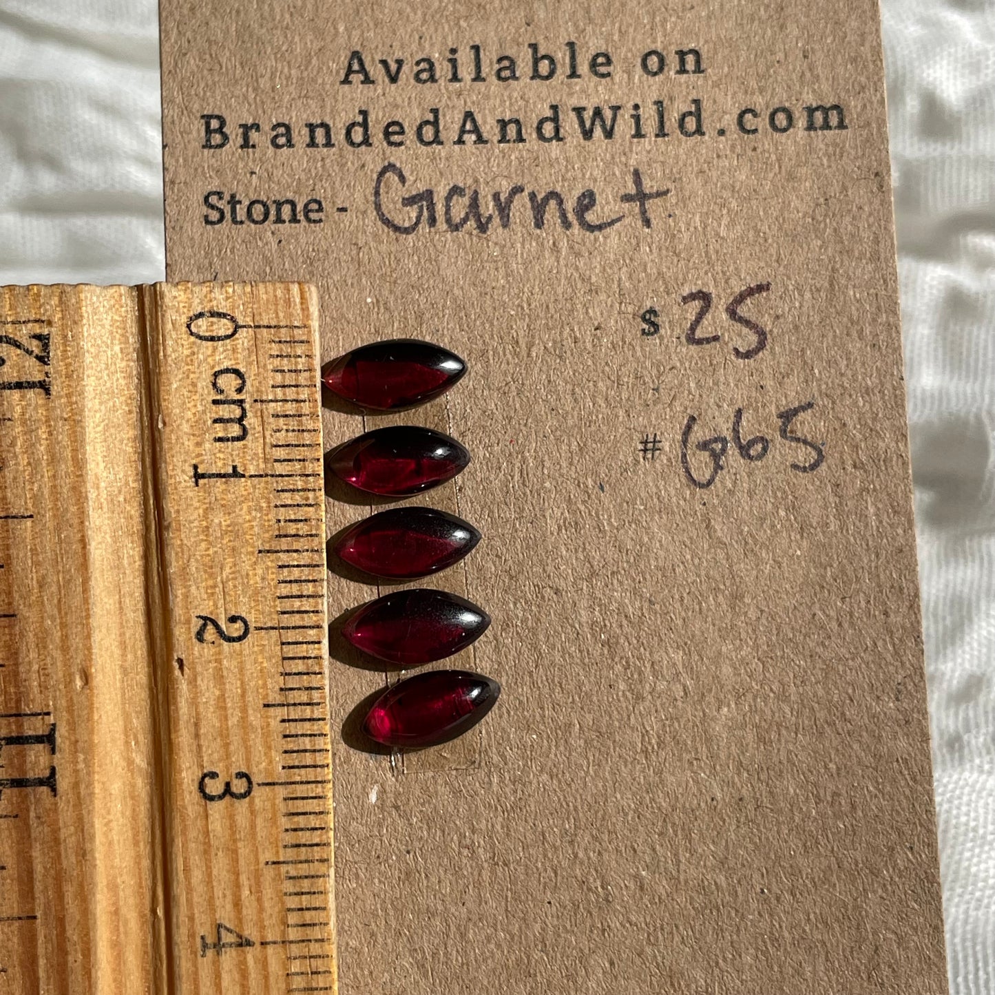 Garnet Cabochon - G65 F4A5B326-35FA-4C75-A398-82DC1330F5BA Brandedandwild.com