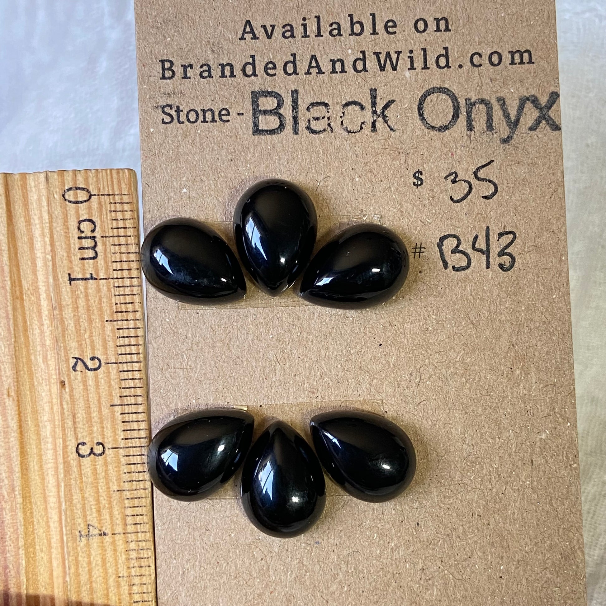 Black Onyx Cabochon - B43 F4A7C311-3DB0-4CC6-97F2-0695F52CF65F Brandedandwild.com