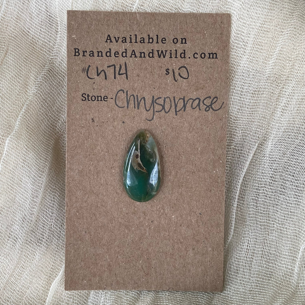 Chrysoprase Cabochon - Ch74 F4CC9ED6-A951-4B19-B034-349BED8CBBCA Brandedandwild.com