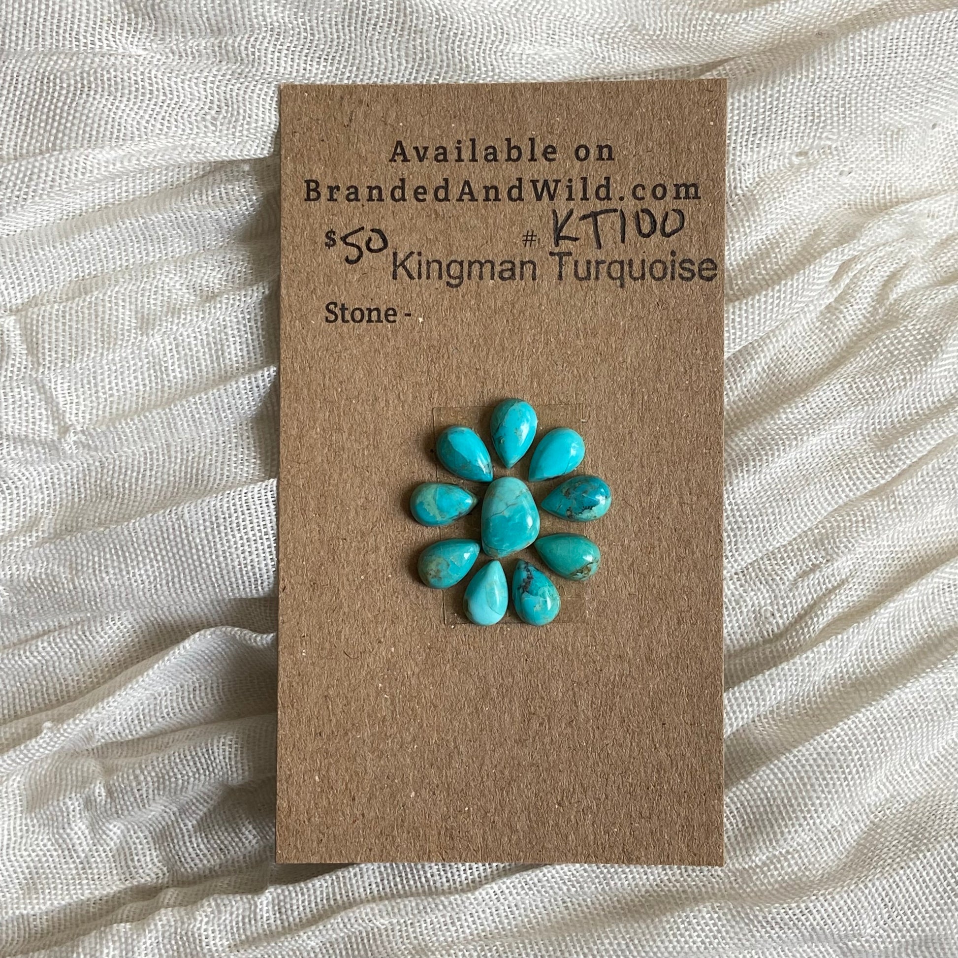 Kingman Turquoise Cabochon - KT100 F4E0FBDF-53AB-4900-B7B9-336376F92AE8 Brandedandwild.com