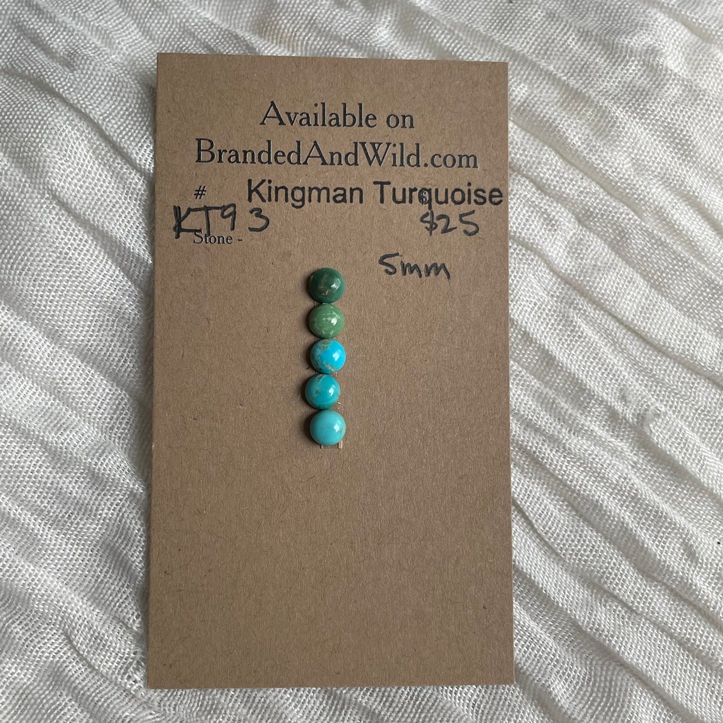 Kingman Turquoise Cabochon - KT93 F4E11A1B-0C18-4A6D-8A12-BF95AFB5821A Brandedandwild.com