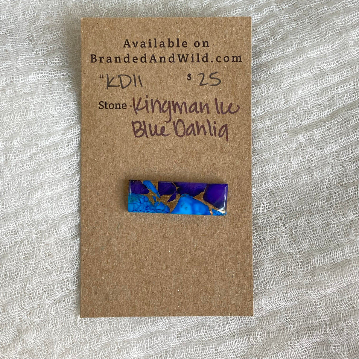 Kingman Ice Blue Dahlia Cabochon - KD11