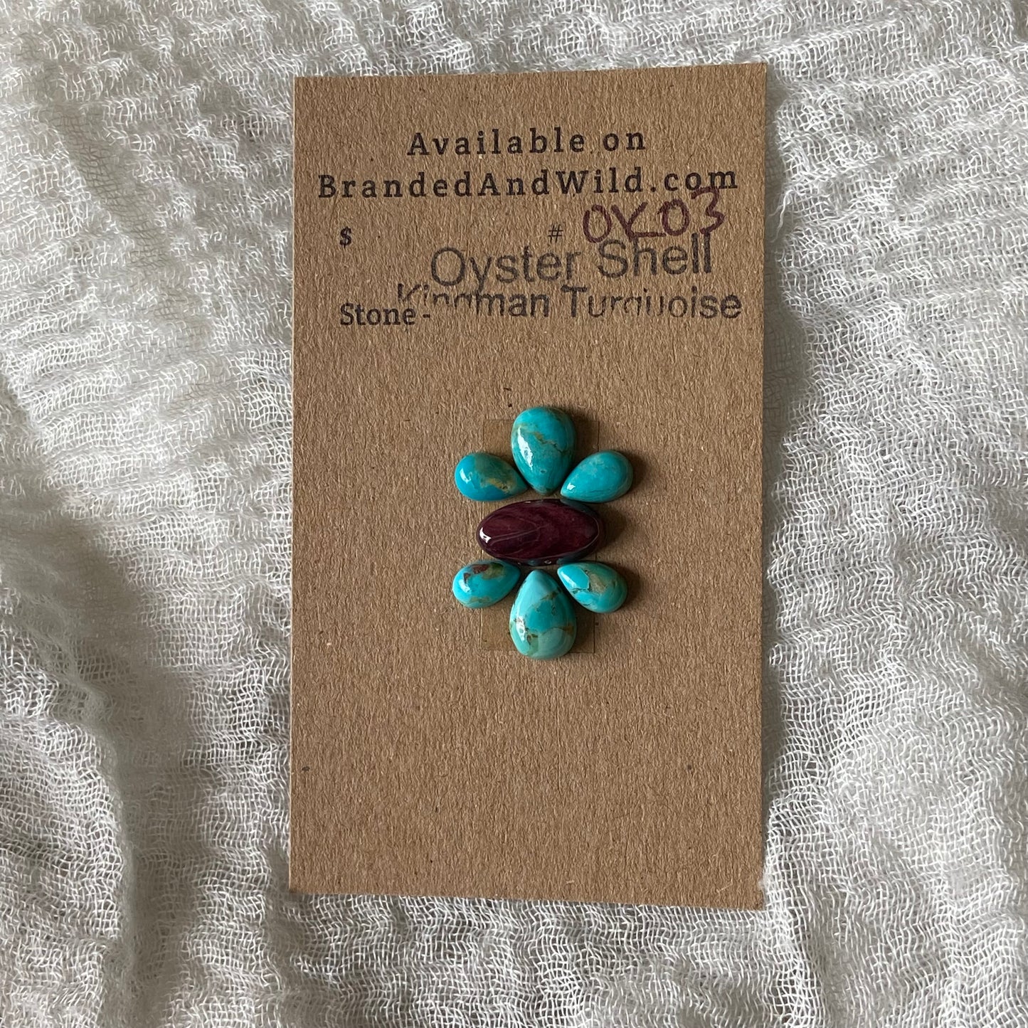 Kingman Turquoise / Oyster Shell Cabochon - OK03